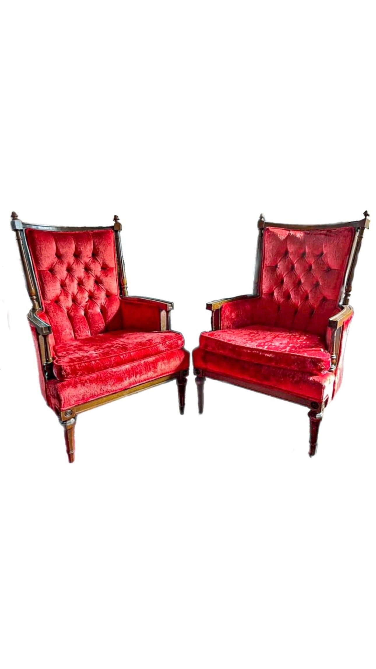 Red antique online chair