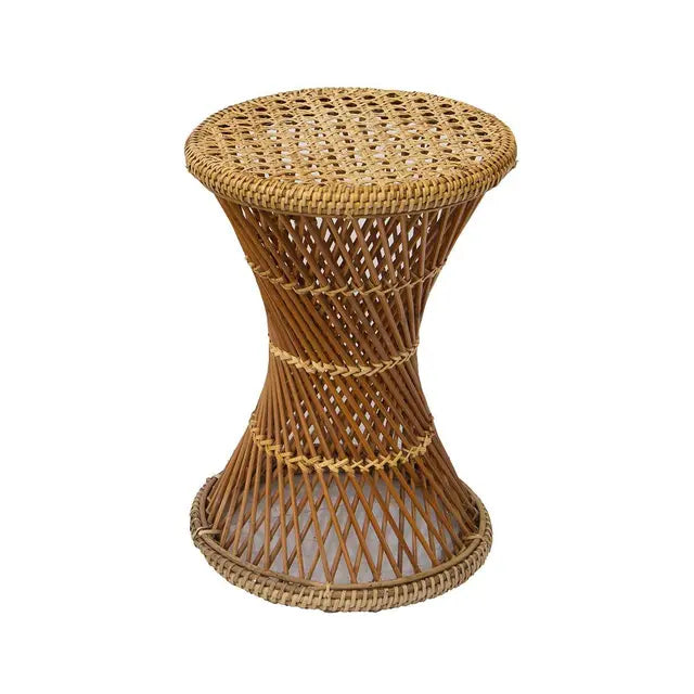 Hourglass Wicker Side Table