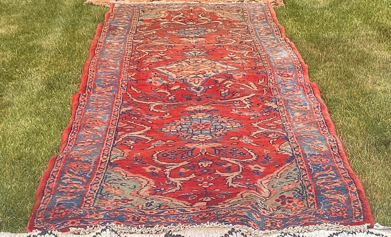 “Siranush” Vintage Armenian Runner Rug 3'5 x 10'7