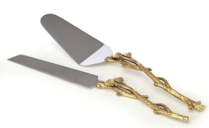 Gold Leaf Cake Serving Set