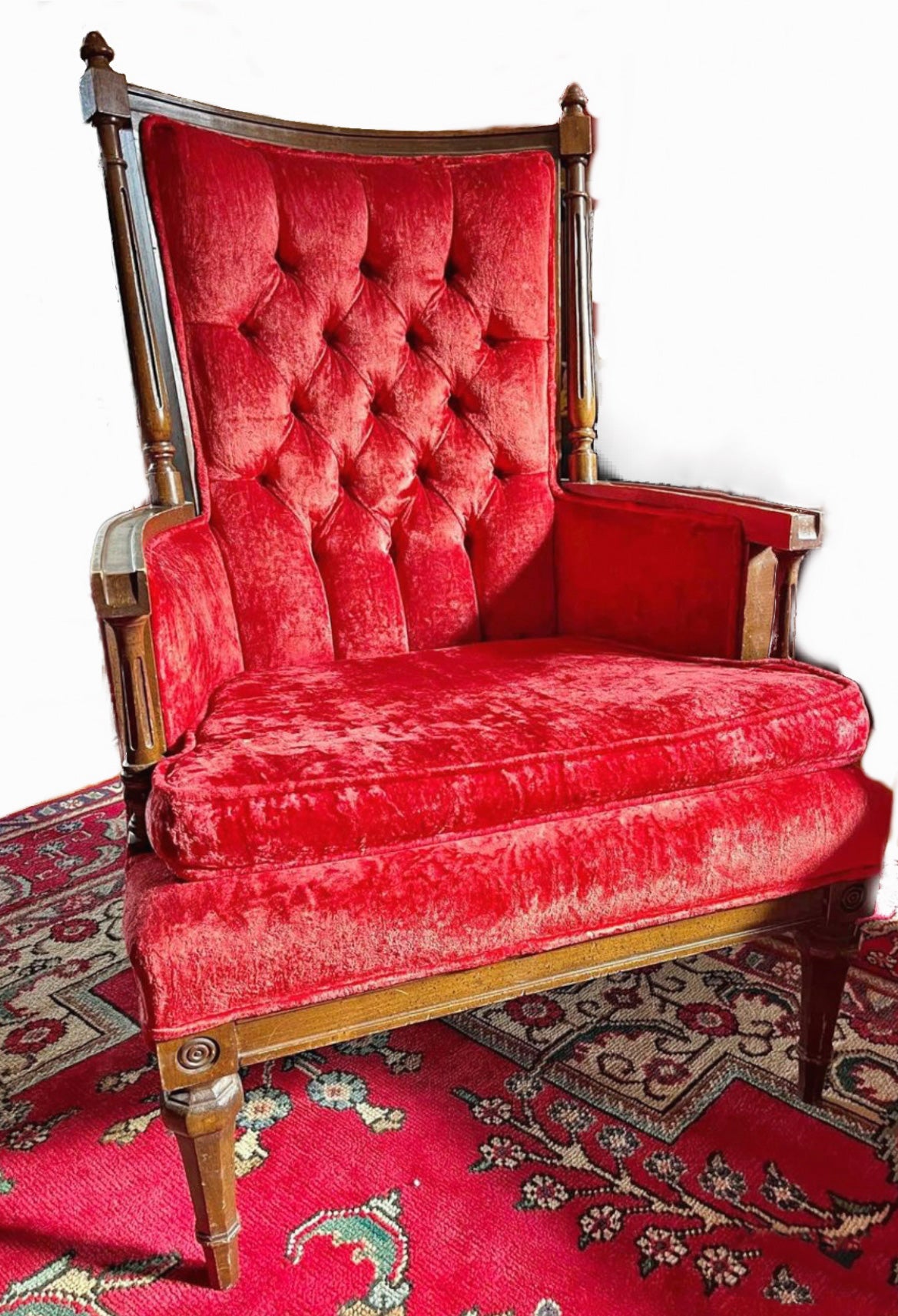 “Red Velvet” Antique Armchairs